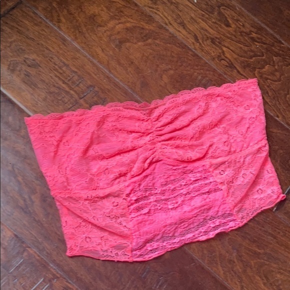 Intimately Free People bralette neon pink lace tube top bandeau sexy bright - Picture 1 of 6